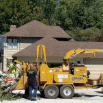 Big Chipper Tree Services crew responding to an emergency tree call